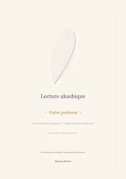 Page 1 d&rsquo;une lecture akashique