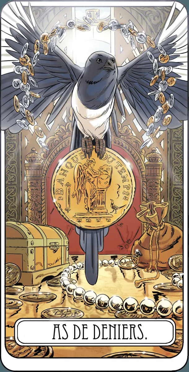 As de Deniers dans le Tarot