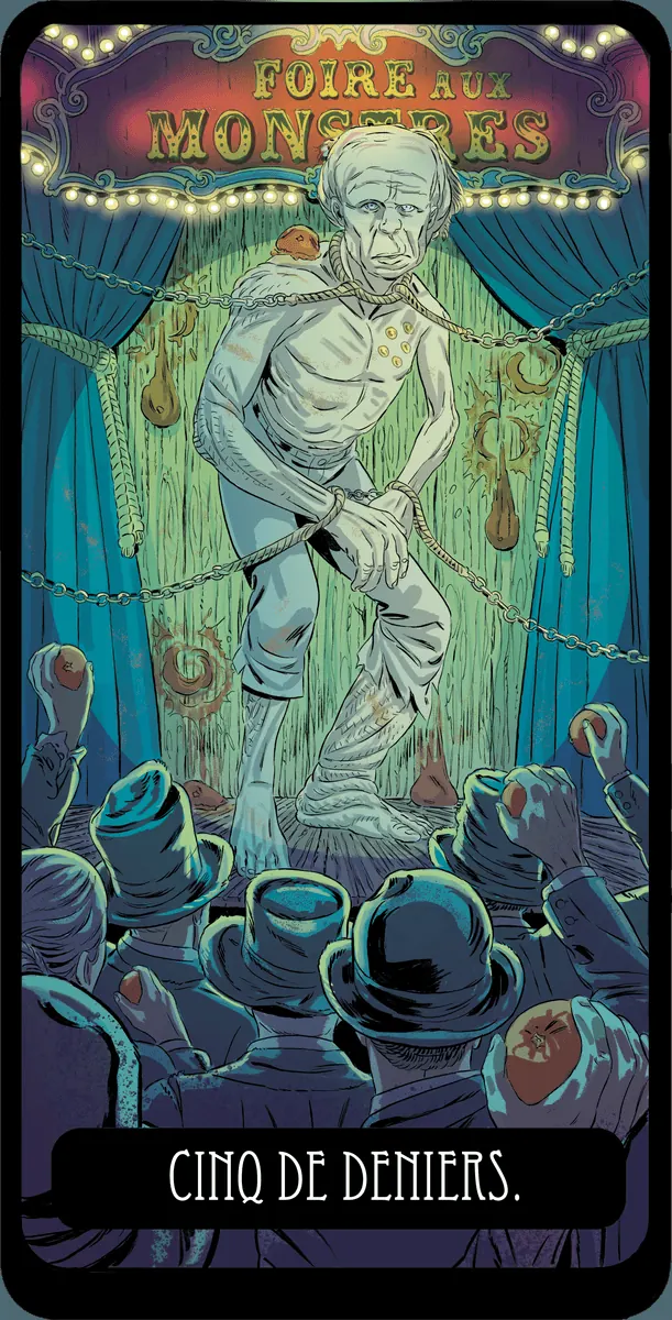 Cinq de Deniers dans le Tarot