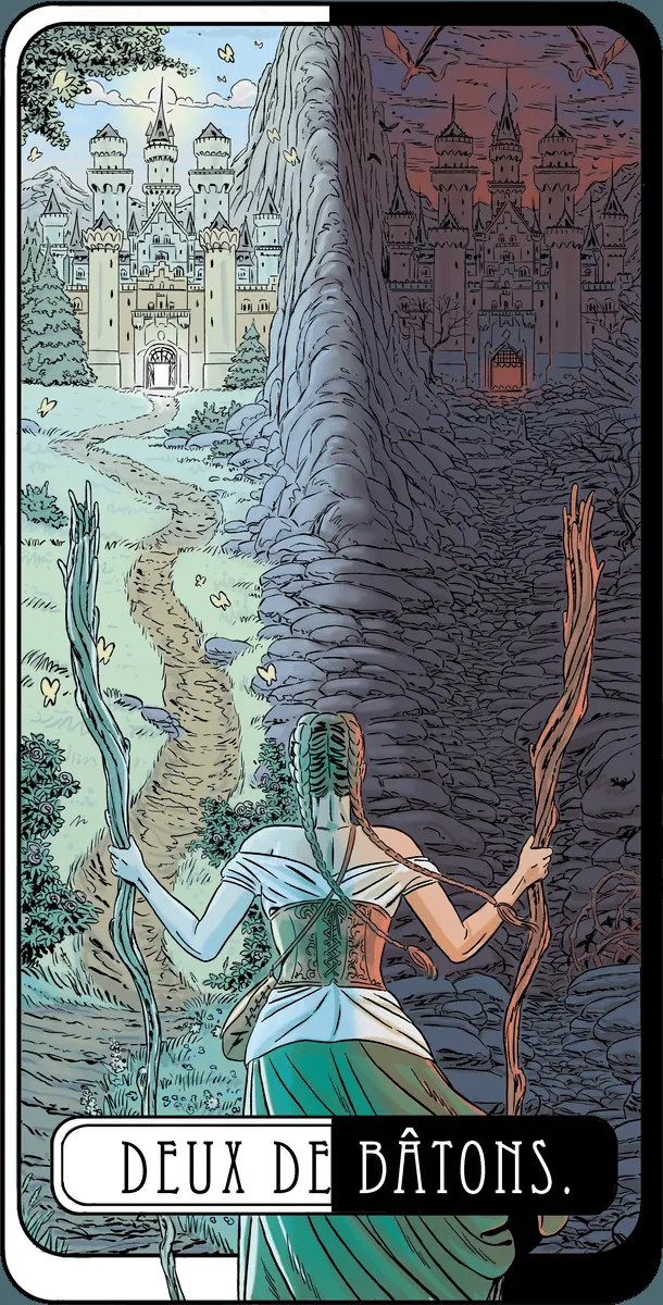 Deux de Bâtons dans le Tarot