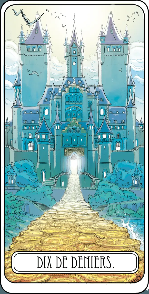 Dix de Deniers dans le Tarot