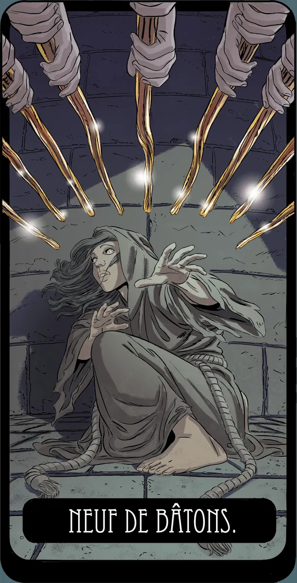Neuf de Bâtons dans le Tarot