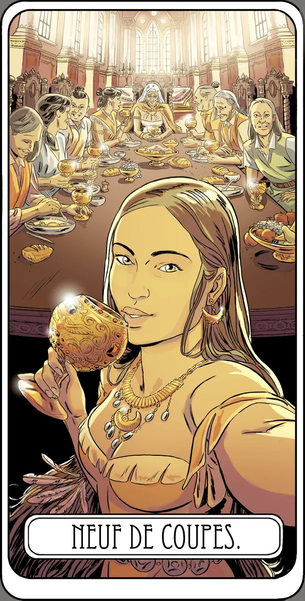 Neuf de Coupes dans le Tarot