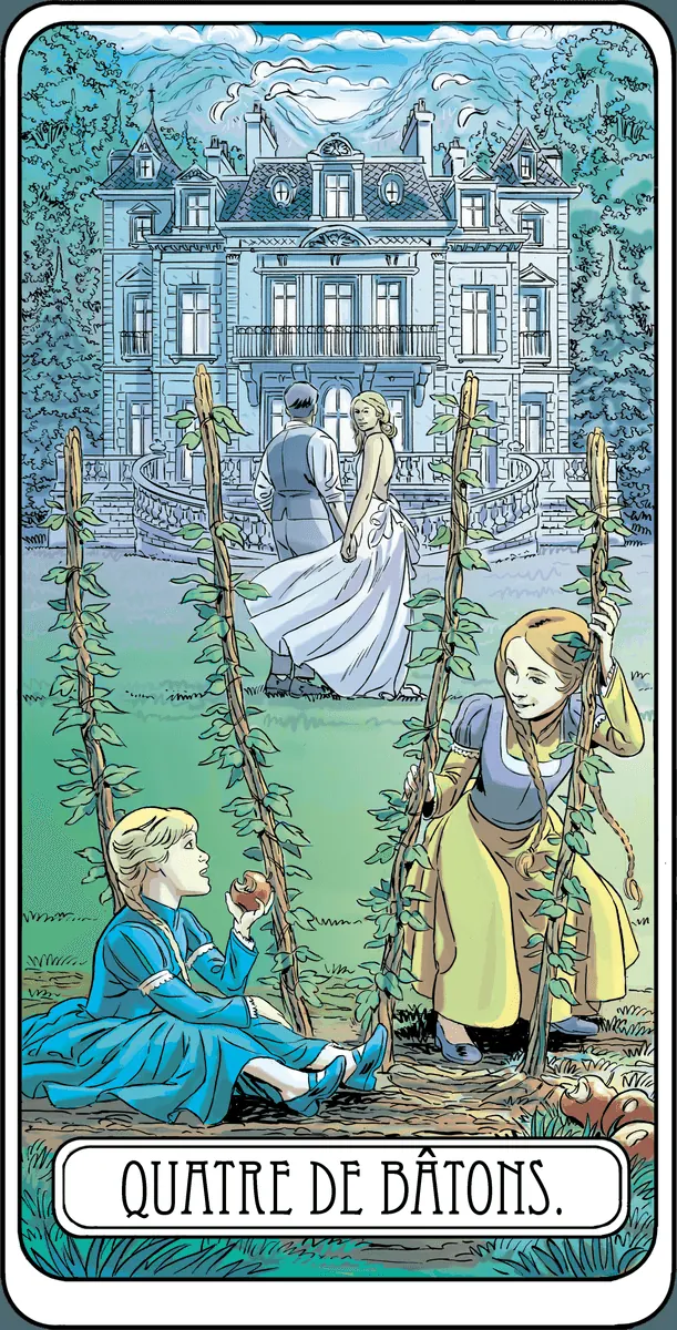 Quatre de Bâtons dans le Tarot