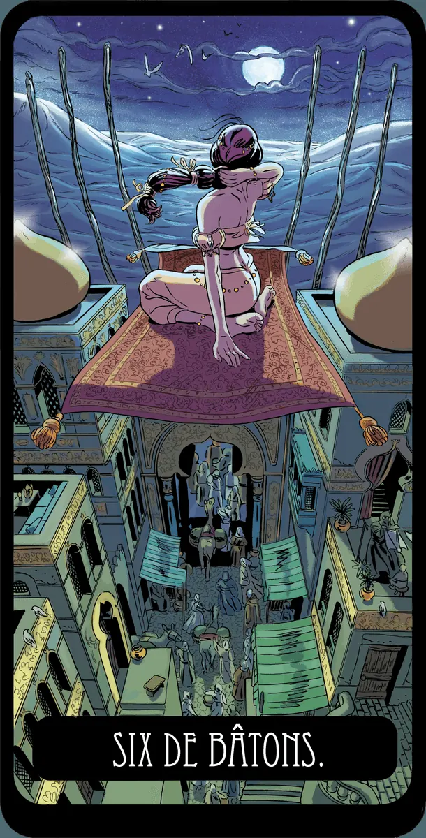 Six de Bâtons dans le Tarot