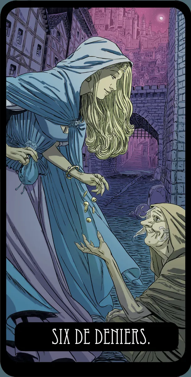 Six de Deniers dans le Tarot