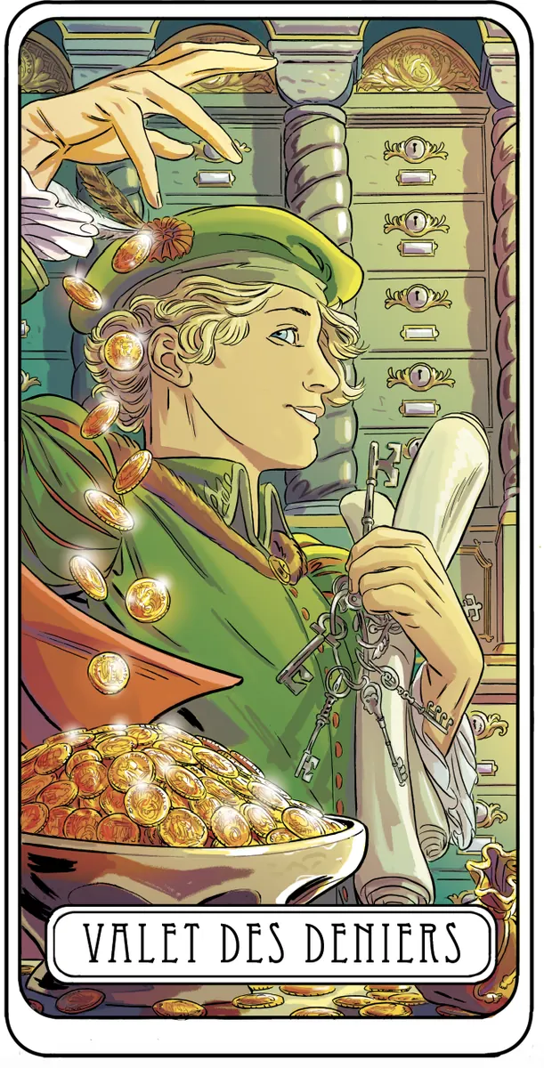 Valet de Deniers dans le Tarot