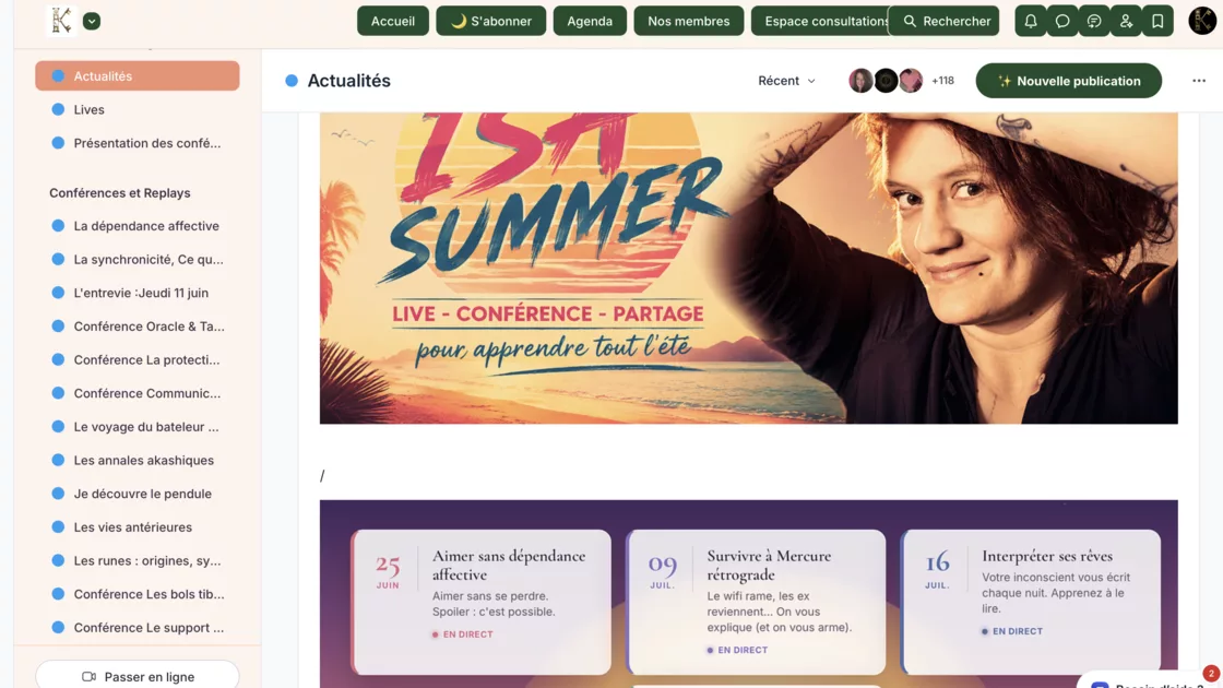Les actualités et le programme Isa Summer dans Circle