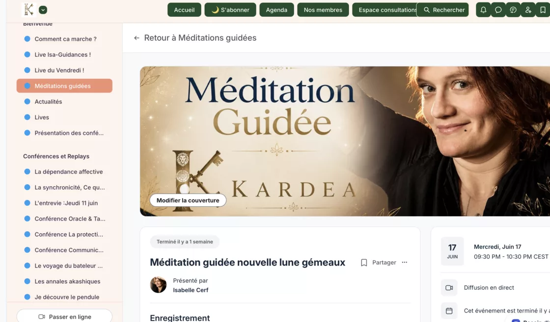 Une méditation guidée en direct avec Isabelle Cerf