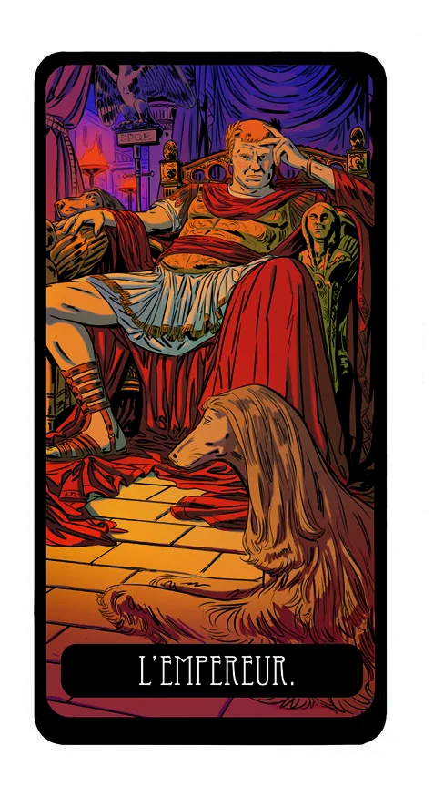 L'Empereur, arcane IIII du Tarot Villeneuve