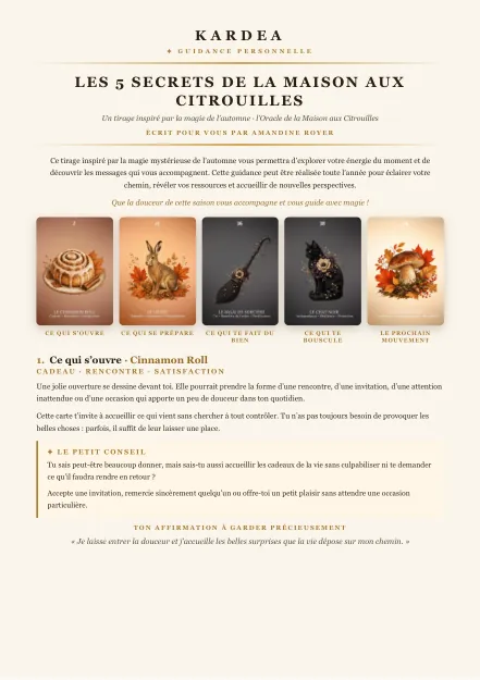 Page 1 d&rsquo;un tirage Les 5 secrets