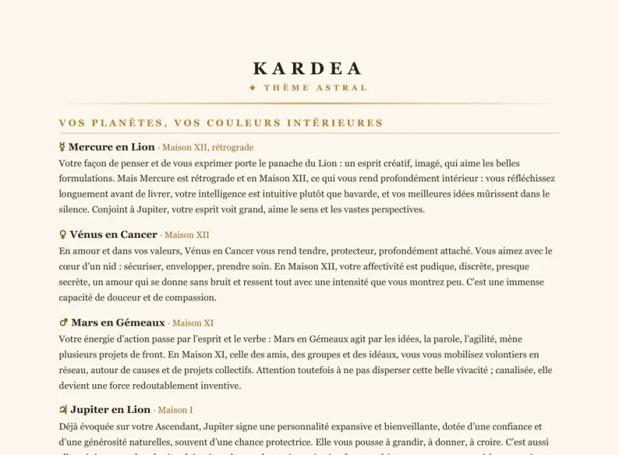Extrait d&rsquo;un th&egrave;me astral