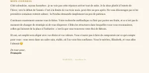 Page 2 d&rsquo;une lecture de Fran&ccedil;ois Villeneuve